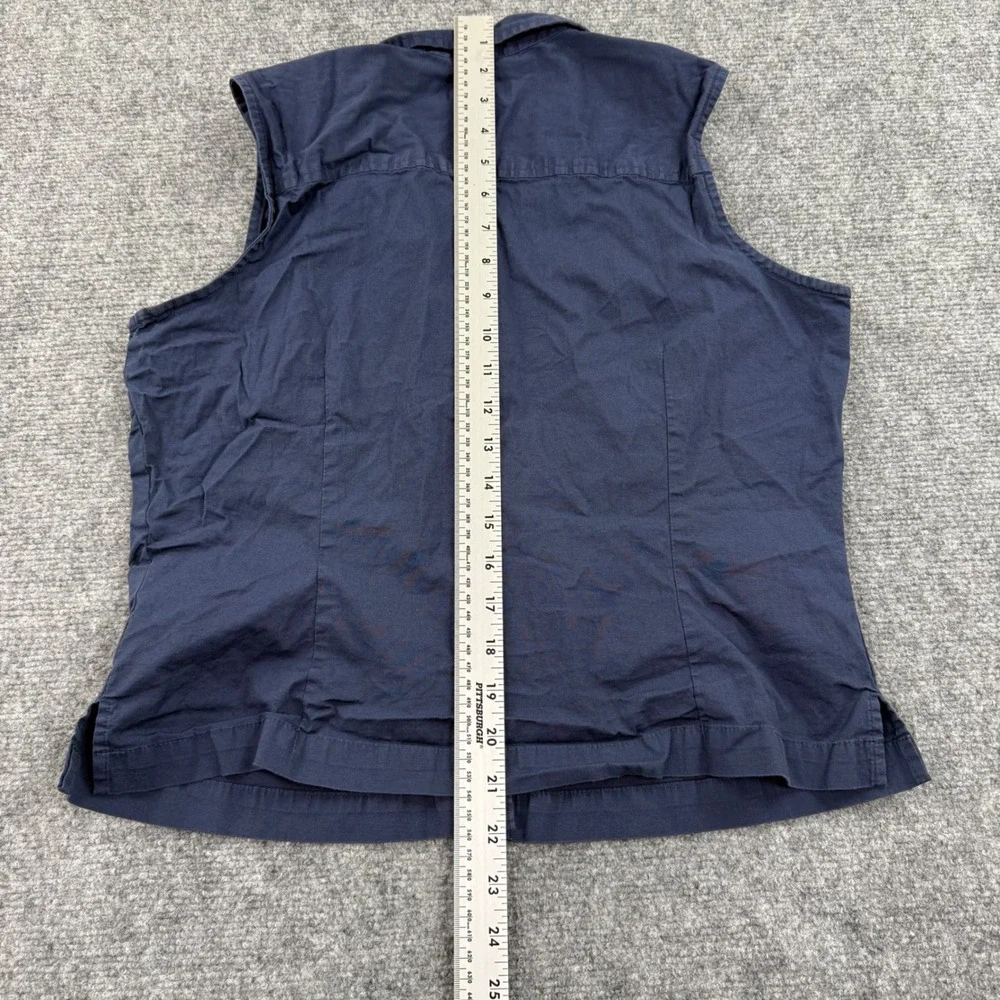Polo Jeans‎ Co Ralph Lauren Kids Girls Sleeveless Button up Shirt Navy XL